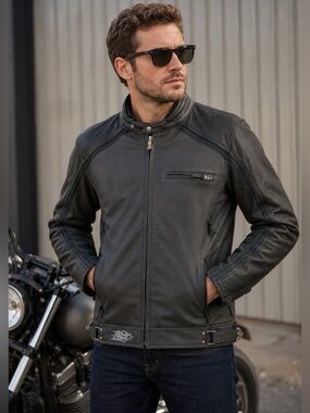 Power Trip Men’s Motorcycle 🏍️ Riding Jacket w/ Armor Removable Liner Size L